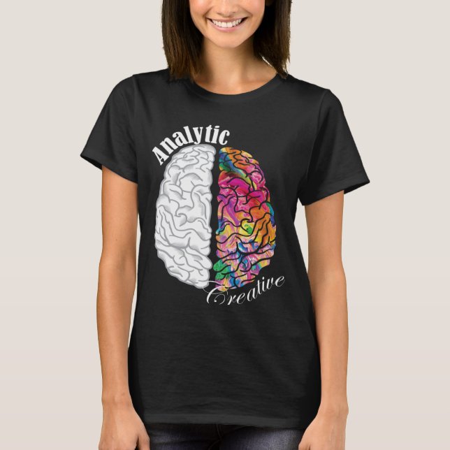Kreatives und analytisches Gehirn Links und rechts T-Shirt (Vorderseite)