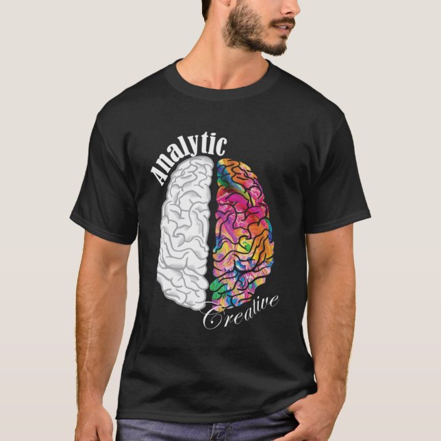 Kreatives und analytisches Gehirn Links und rechts T-Shirt (Vorderseite)