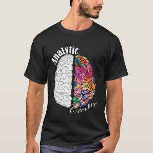 Kreatives und analytisches Gehirn Links und rechts T-Shirt