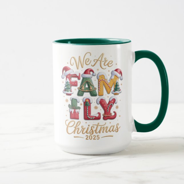 Kreatives und lustiges Familienweihnachten Tasse (Rechts)