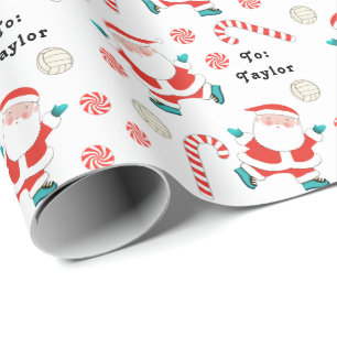 Kreatives Volleyball-Weihnachten Geschenkpapier