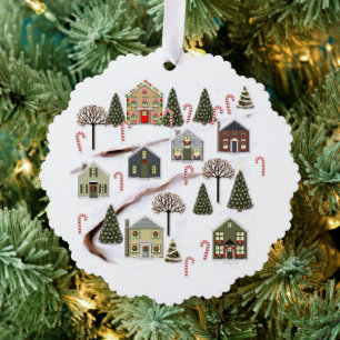 Kreatives Weihnachten Ornament Karte