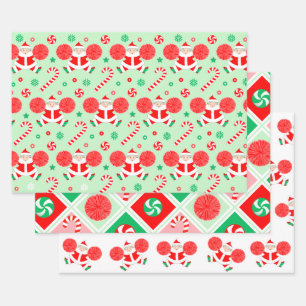 Kreatives Weihnachtsgeschenk für Cheerleader Geschenkpapier Set