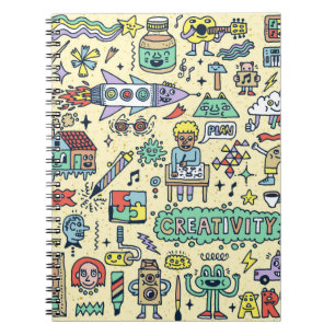 Kreativität Aktivitäten Funny Doodle Cartoon Set 1 Notizblock