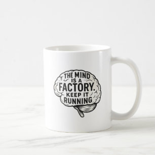 Kreativität Fokus Schwarze Typografie Kreative Kaffeetasse
