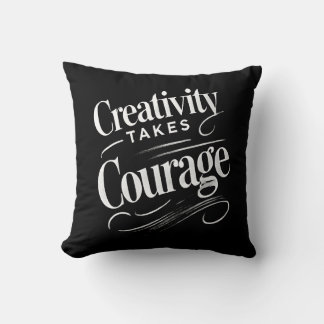 Kreativität gewinnt Courage Throw Kissen - Wohnges