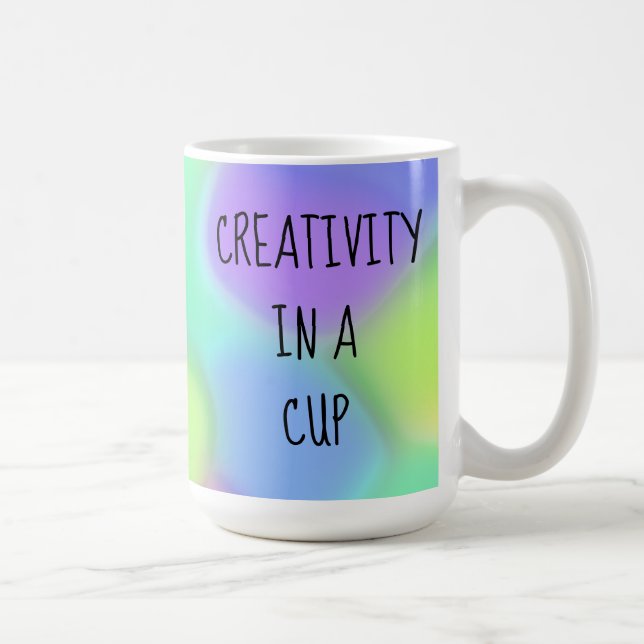 Kreativität in einer Cups-Tasse Kaffeetasse (Rechts)