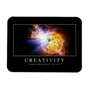 Kreativität: Inspirierend Zitat Magnet