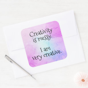 Kreativität ist Messy Ich bin sehr kreativ Sticker