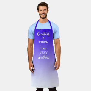 Kreativität ist Messy Lila Gradient Funny Apron Schürze