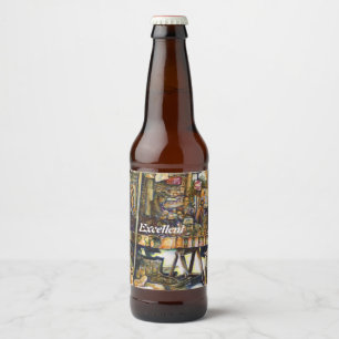 Kreativität macht alles glänzend bierflaschenetikett