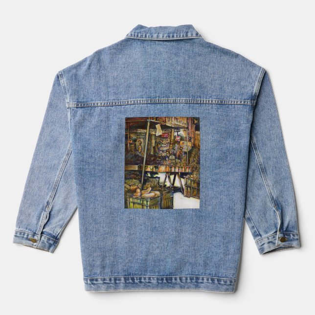 Kreativität macht alles heller jeansjacke (Rückseite)