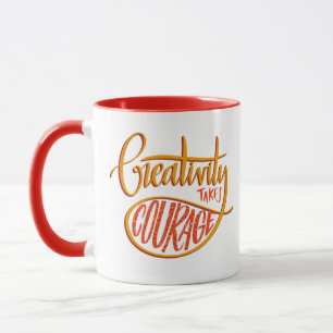 Kreativität macht Mut - Retro-Tasse Tasse