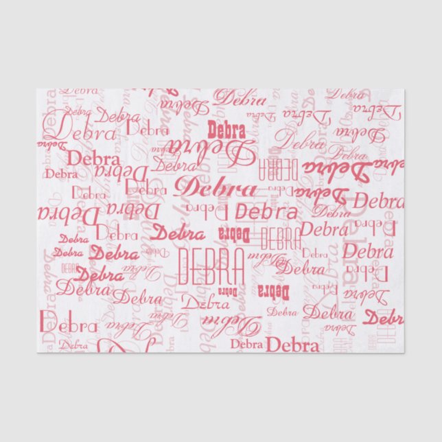 Kreativität mit personalisiertem Namen Seidenpapier (Vorderseite)