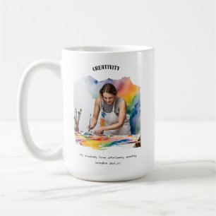 Kreativität Positive Affirmative Card Kaffeetasse