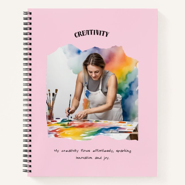 Kreativität Positive Bejahung Notizbuch (Vorderseite)