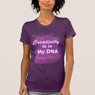 Kreativität steckt in meiner DNA Lila Paint Stroke T-Shirt