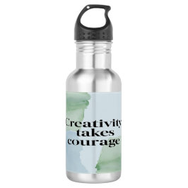Kreativität übernimmt Courage 2 Wasserflasche