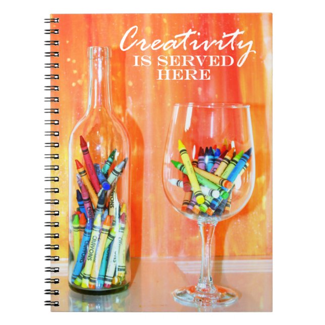 Kreativität wird hier gedient notizblock (Vorderseite)