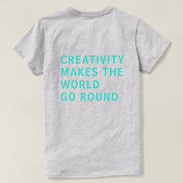 Kreativitätsangebot Blaue Typografie Zurück Druckg T-Shirt