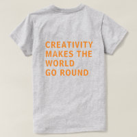Kreativitätsangebot Orangefarbene Typografie Zurüc