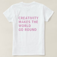 Kreativitätszitat Rosa Typografie Zurück Print