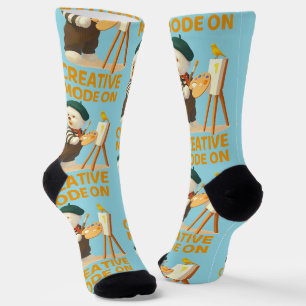 Kreativmodus aktiviert: Maler Bichon-Hund Künstler Socken