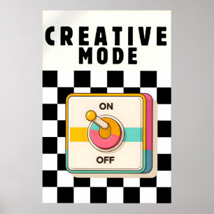 Kreativmodusposter, Retro-Switch-Pop-Art-Print Poster