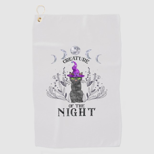 Kreatur der Nacht Golfhandtuch (Vorderseite)