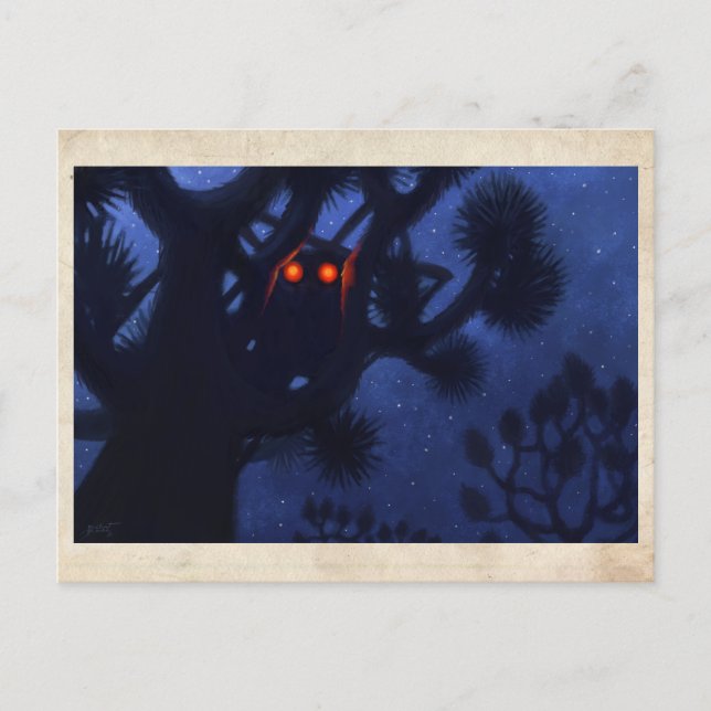 Kreatur im Baum - Postkarte (Vorderseite)