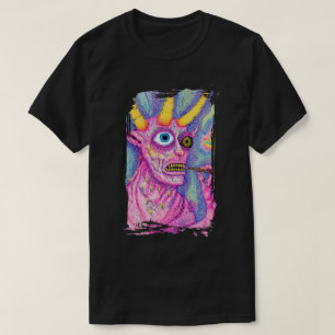 Kreatur mit Hörnern und etwas in ihrem Mund T-Shirt