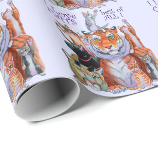 Kreaturen Große und kleine Katze! Geschenkpapier