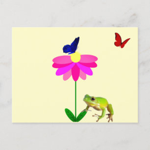 Kreaturen und Blume-Postkarte Postkarte