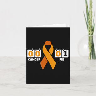 Krebs 0 Me 1 Orange Ribbon Leukämie Blutkrebs Karte