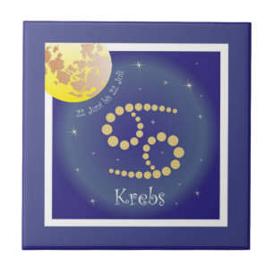 Krebs 22. Juni bis 22. Juli Keramik Fotofliese Fliese