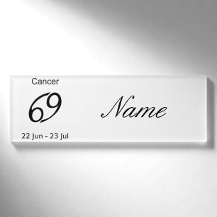 Krebs 69 Zodiac-Zeichen Thunder_Cove Namenschild