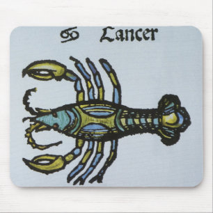 Krebs, altes Zeichen des Zodiak Mousepad