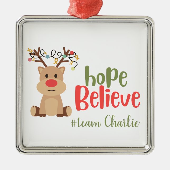 Krebs bei Kindern. Custom #team name Ornament (Vorne)