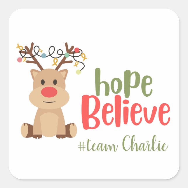 Krebs bei Kindern. Custom #team name Stickers (Vorderseite)
