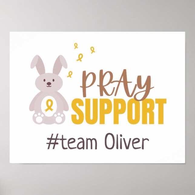 Krebs bei Kindern. Eigene Bettunterstützung Poster (Vorne)