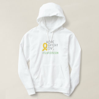 Krebs bei Kindern. #teamName Custom Pullover Hoodi