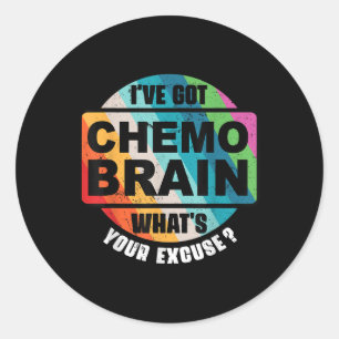 Krebs Chemo Gehirn Retro Awareness Geschenk Runder Aufkleber