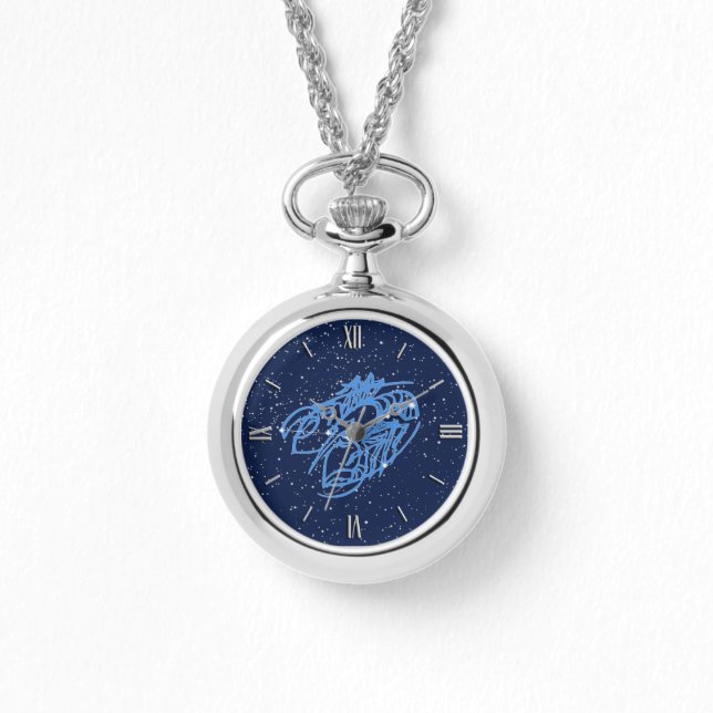 Krebs das Krabben-Tierkreis-Zeichen und die Armbanduhr (Vorderseite)