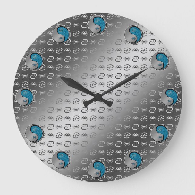 Krebs der Krabbe Große Wanduhr (Vorderseite)