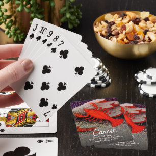 Krebs der Krebs Zodiac Geburt Party Spielkarten