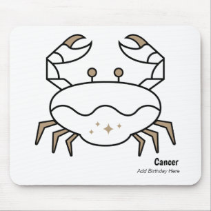 Krebs der Krebserkrankung personalisierter Schwarz Mousepad