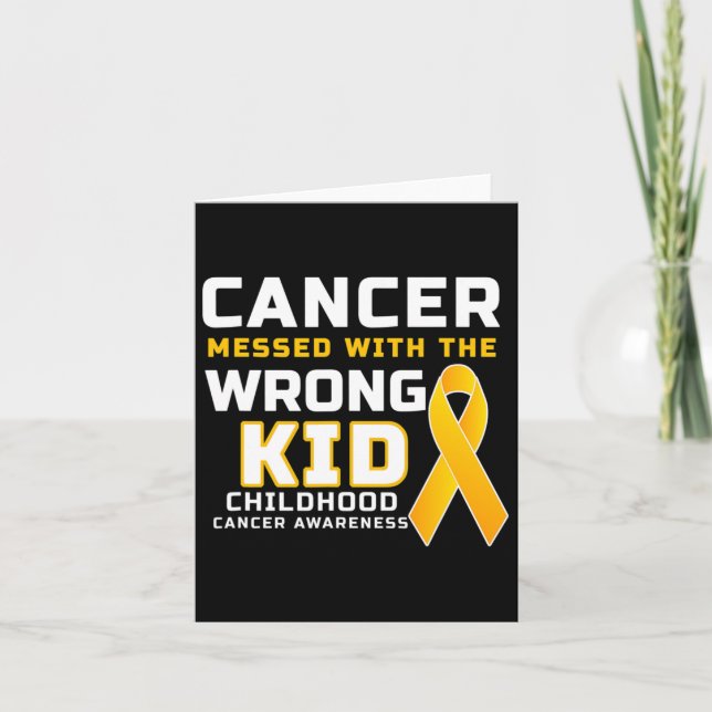 Krebs, der mit dem falschen Kid Childhood Cancer v Karte (Vorderseite)