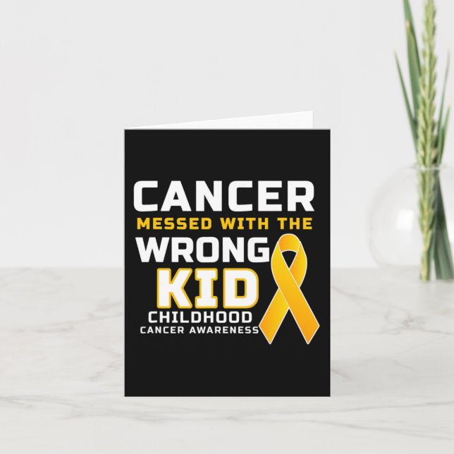 Krebs, der mit dem falschen Kid Childhood Cancer v Karte (Vorderseite)