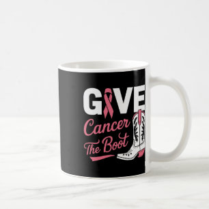Krebs Die Boot Cowgirl-Rosa Brustkrebs Schleife Kaffeetasse