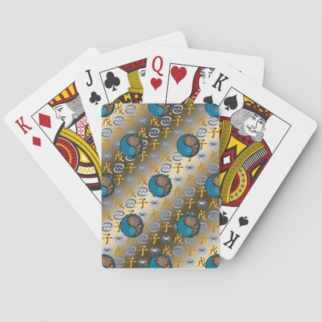 Krebs & Erde Ratte Spielkarten (Rückseite)